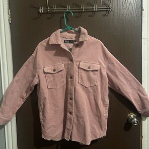 Zara Women's Pink Utility Jacket
